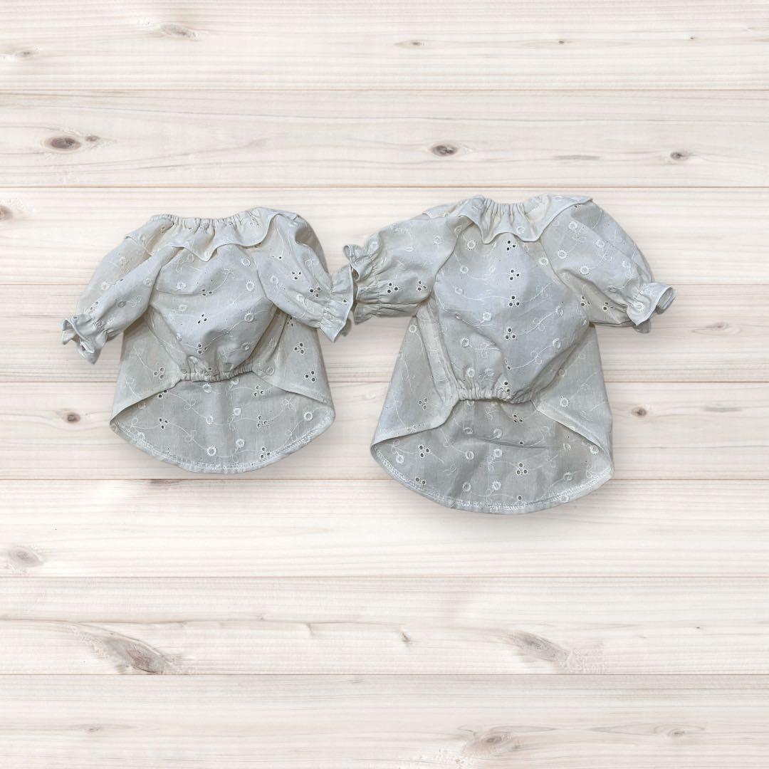 犬服ハンドメイドサロペットスカート＆ブラウス夢夢様　オーダー品❁⃘*.゜