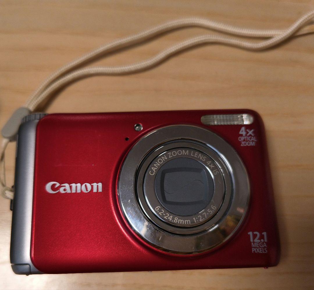 【ジャンク】 キャノン Canon PowerShot A3100 IS レッド