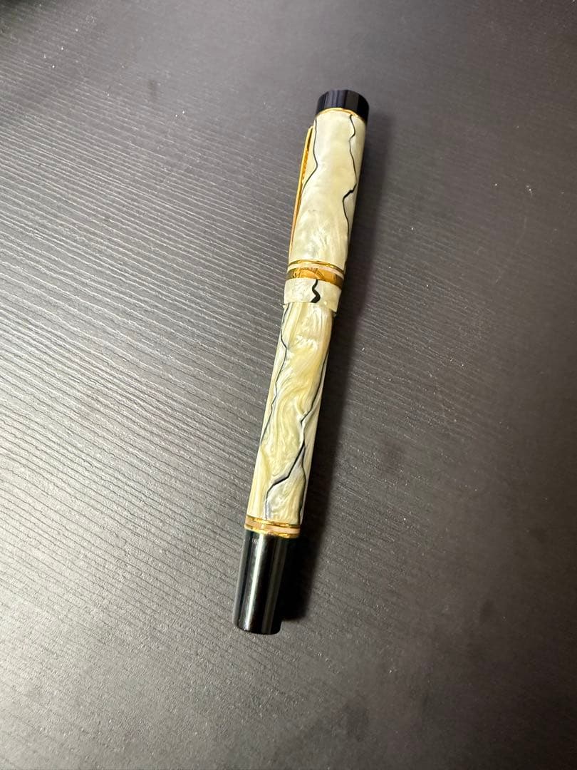 【美品】Parker パーカー DUOFOLD デュオフォールド 万年筆 パール