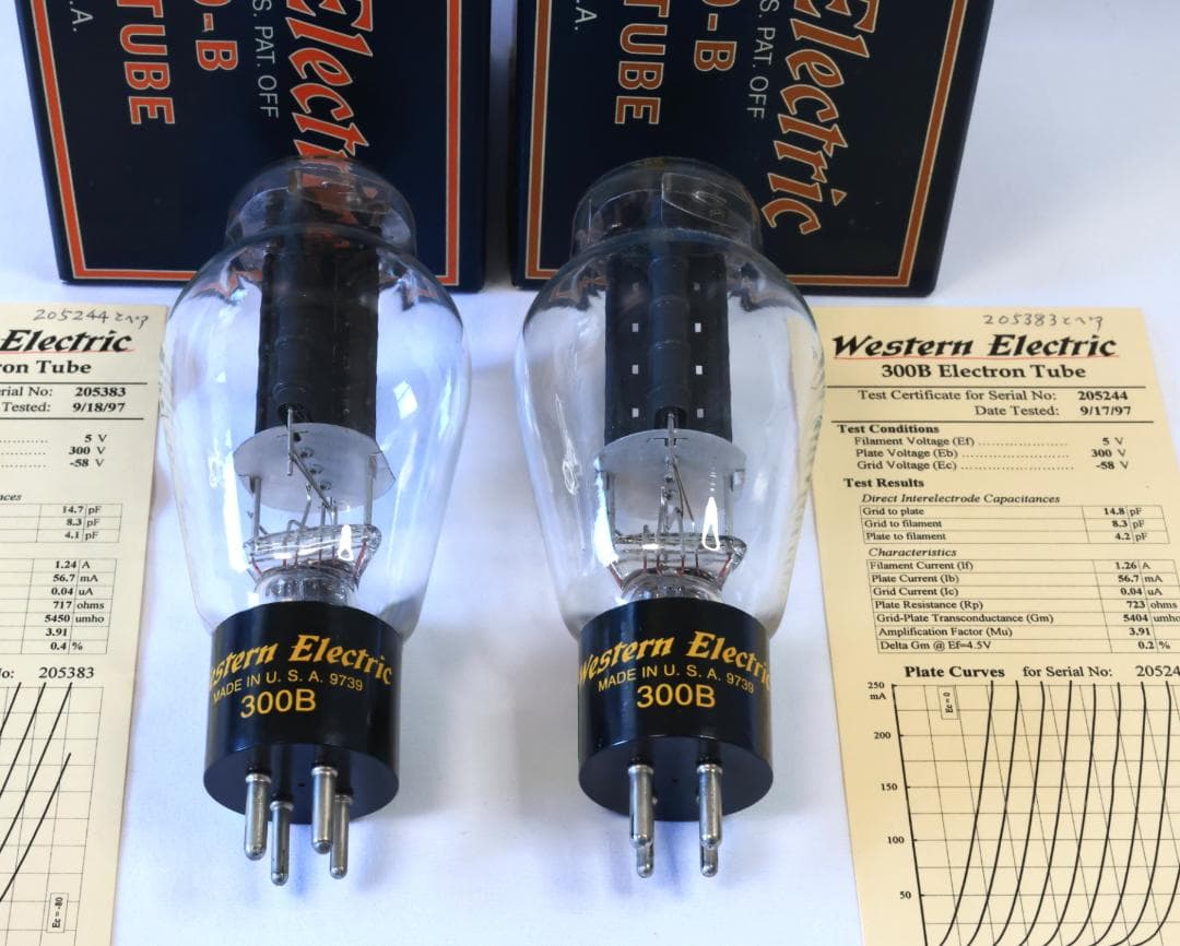 Western Electric ３００Ｂ Pair ×２（4本）