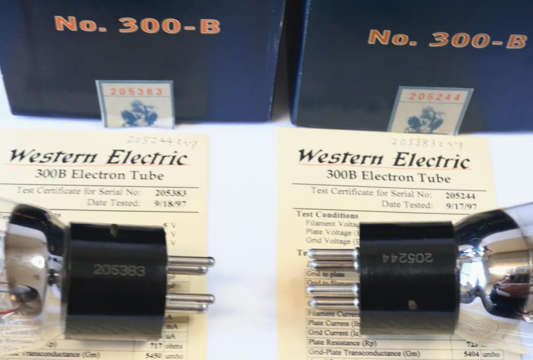 Western Electric ３００Ｂ Pair ×２（4本）
