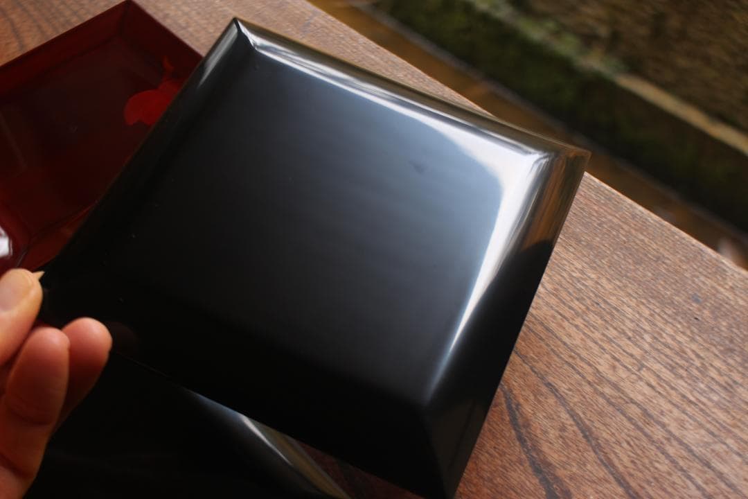 保管スレのみ！シンプルデザインに極上白檀蔦蒔絵の映えるお皿5点（検輪島塗銘々皿
