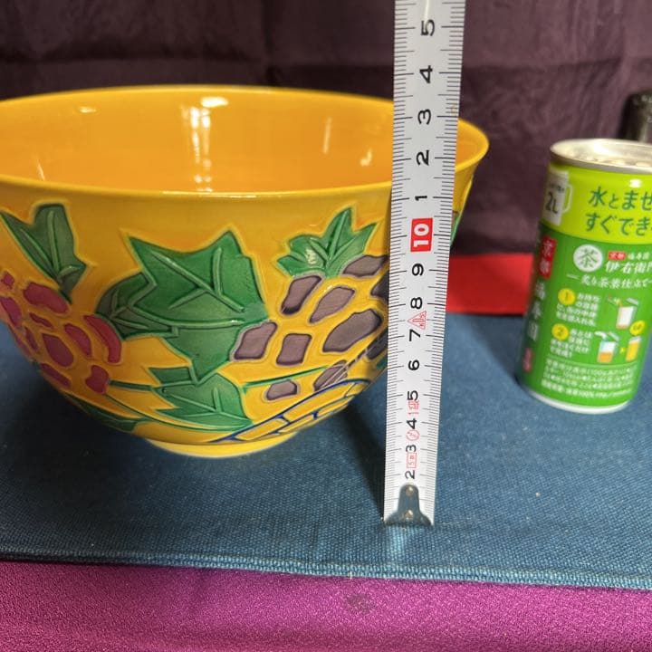 黄交趾花車　菓子鉢　尚古軒　共箱　セール中　完品