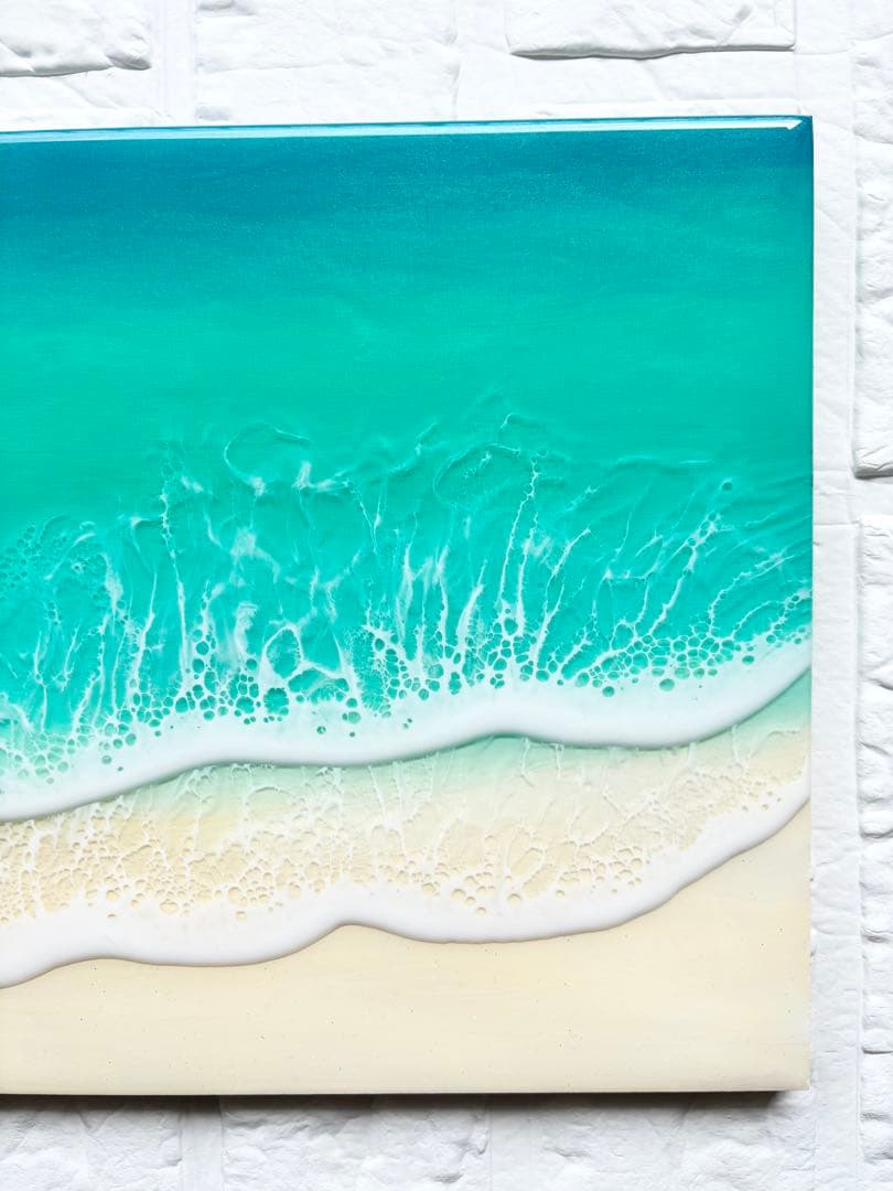 タナカサトシページ新しい一歩を踏み出す方へ海アート42cm × 22cm