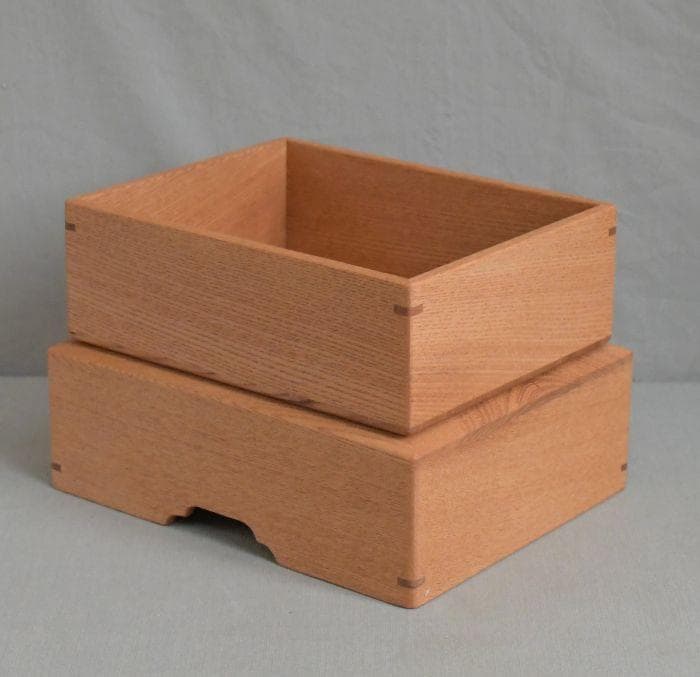 欅無垢、葉書収納サイズの小箱、小物入れ新品