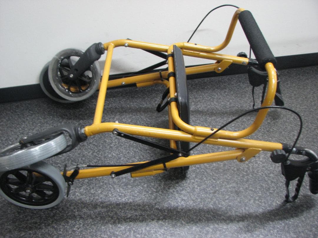 ハッピーⅡ NB 竹虎 歩行器 介護用品 オレンジメタリック バスケット付き ③