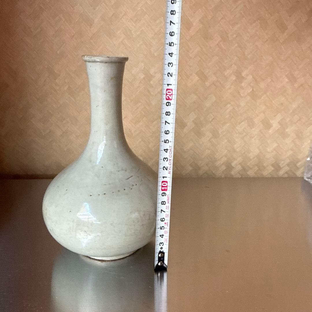 李朝白磁花瓶 中国美術 朝鮮 韓国 高麗 李朝 白瓷 花入 骨董品 古美術 古玩