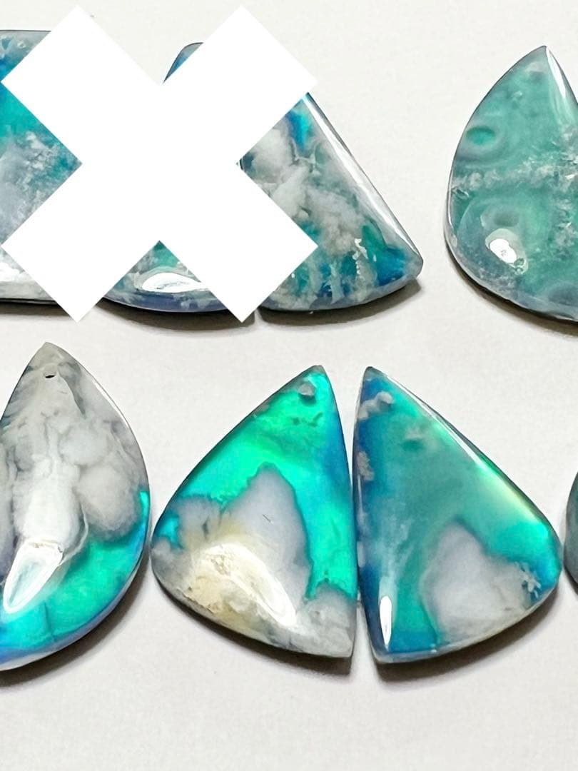 プルームアゲート　ダブレット　オーロラ　14kgf ピアス