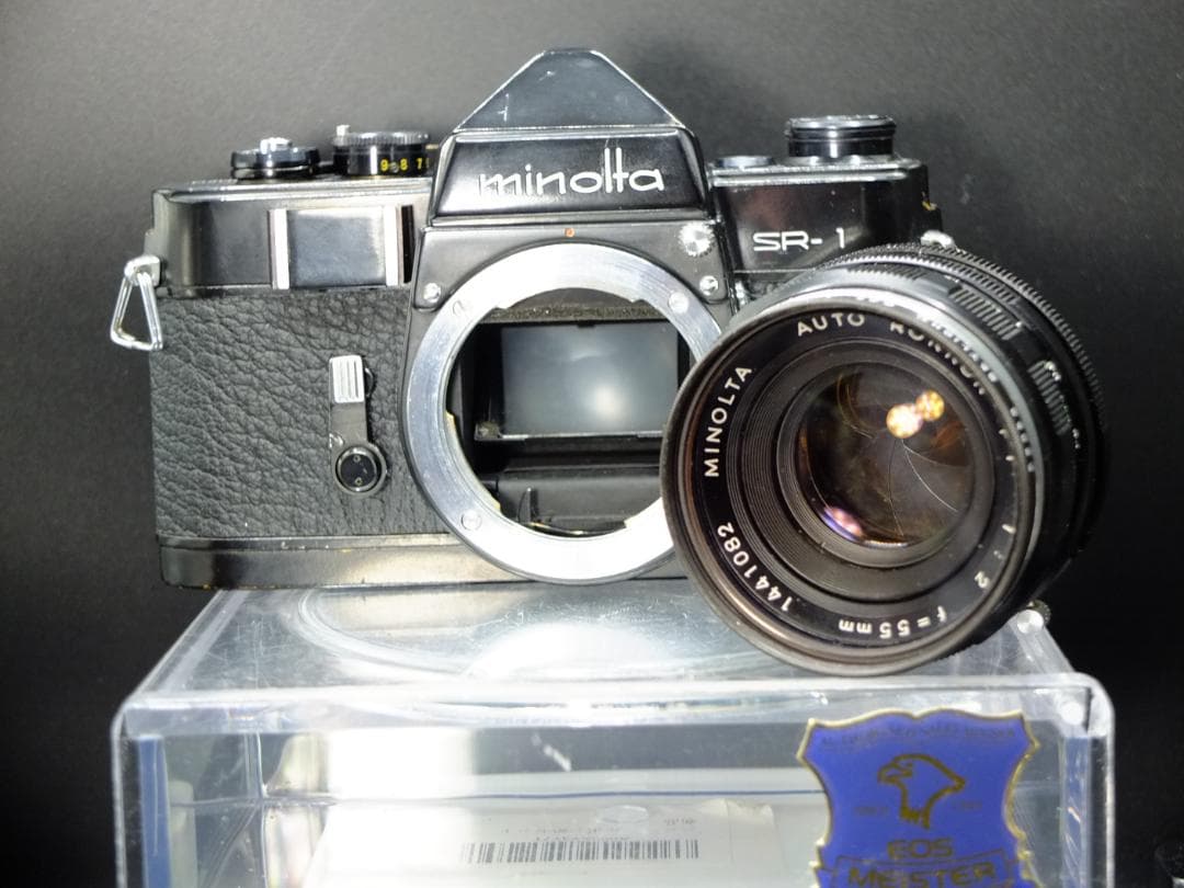 ミノルタSR-1前期型ブラック／ロッコールPF55mmF2付【実写確認済整備品】