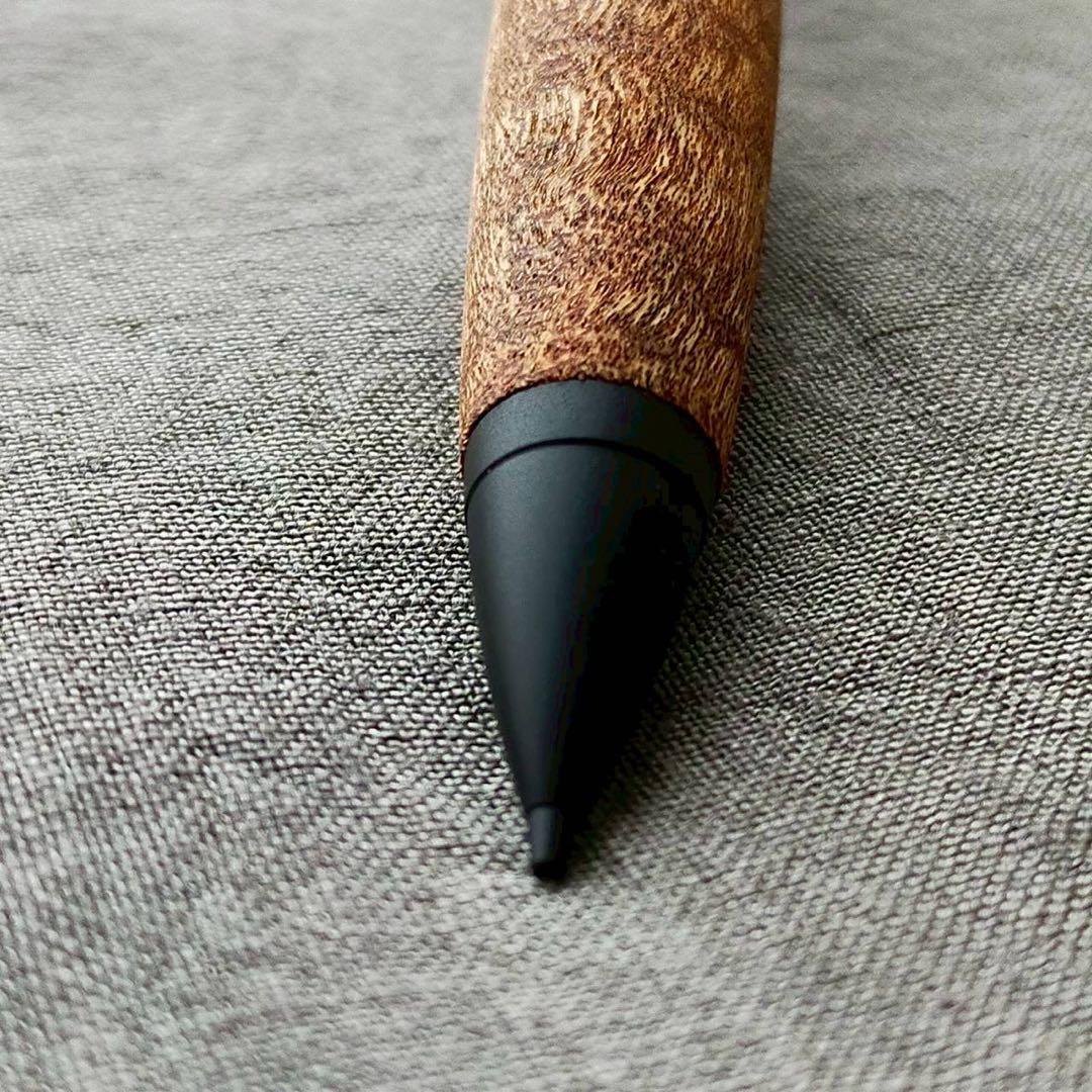 金糸楠木　ハンドメイド　木軸シャープペン　0.5mm　天然木　ブラック