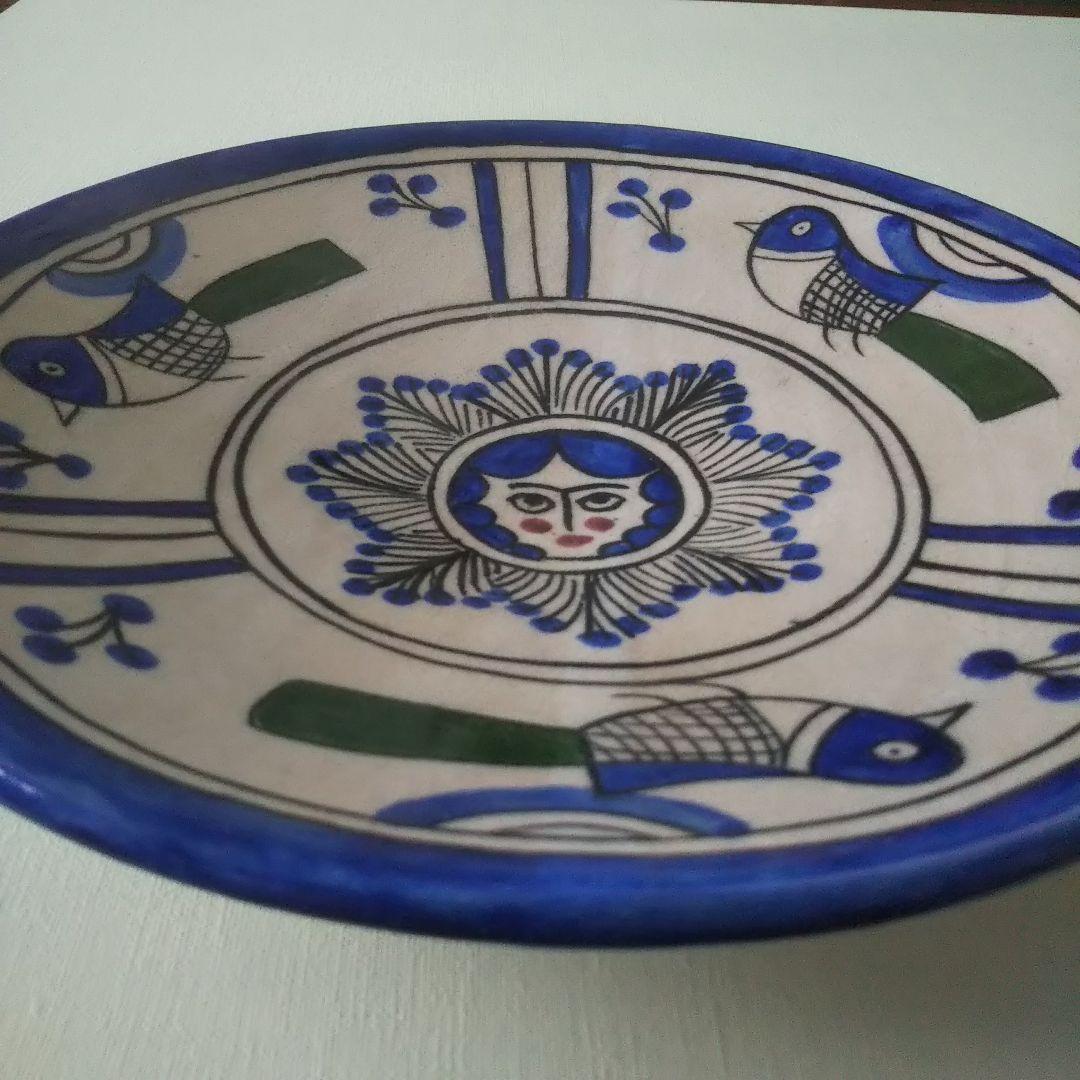 イラン プレート 皿 約23cm×3cm 民芸
