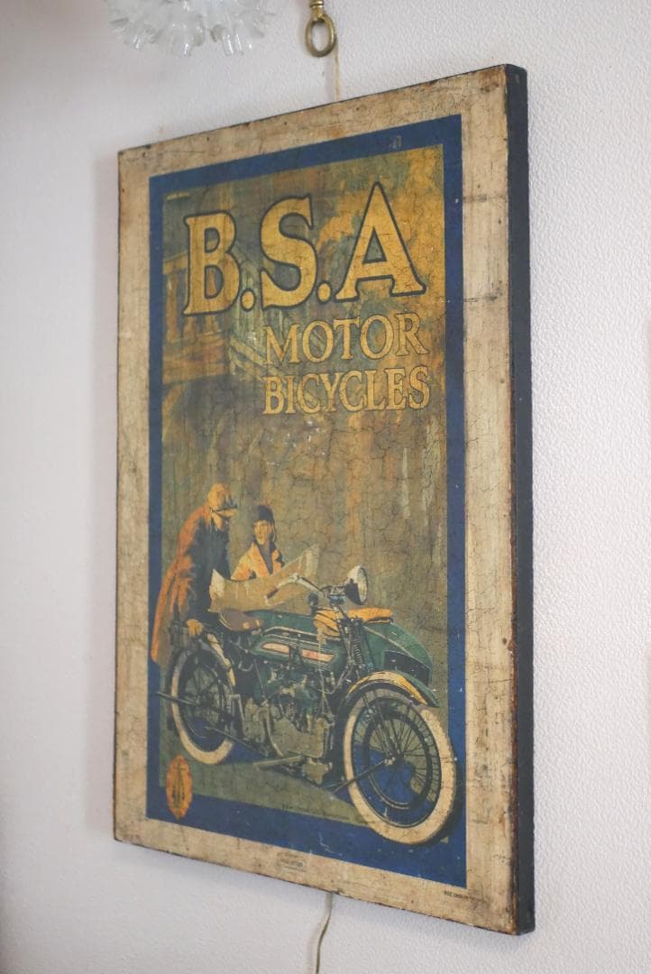 B.S.A　MOTOR　BICYCLES　ポスター　イギリス