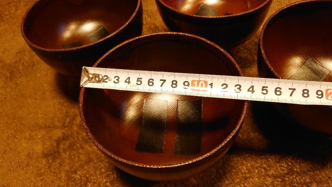 輪島塗　山中漆器　漆器　布張　布着　汁椀　人間国宝　４客