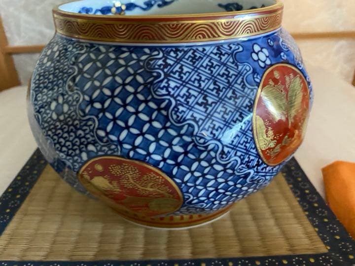 お値下げ　祥瑞水指　格杯淡幽作　五山　新品　共箱付き