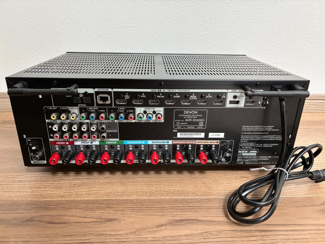 アンプ DENON AVR-X2400H 7.2ch Dolby Atmos HEOS