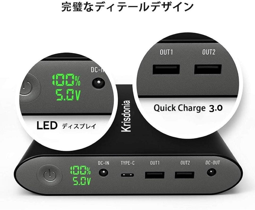 【新品】モバイルバッテリー 50000mAh ノートPC対応 ポータブル電源
