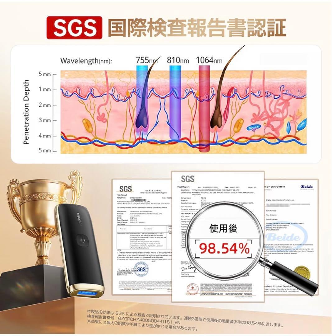 脱毛器 HIPL 光美容器 26J 自動連続照射★新品未使用