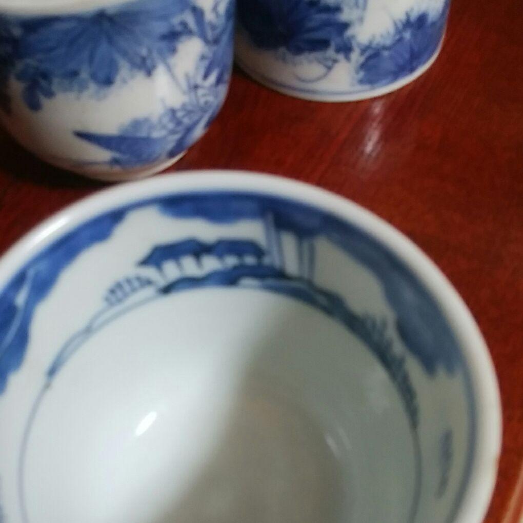 174   古伊万里　染付　向付　5客