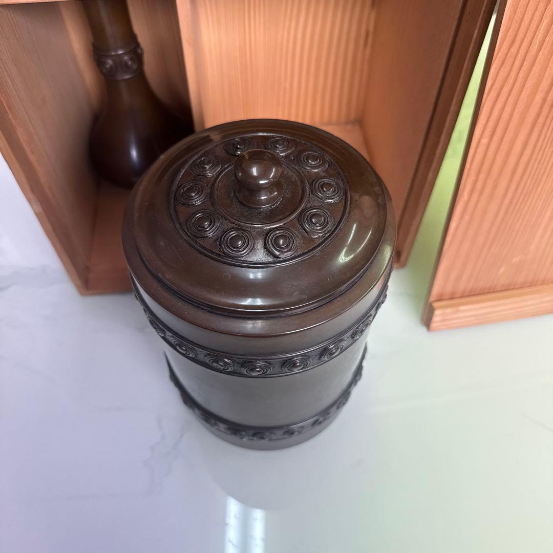 茶道具セット 皆具　金属製 収納ボックス付き
