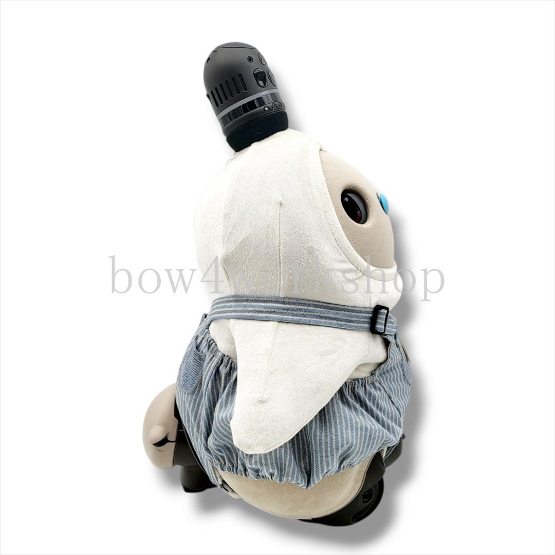ラボット LOVOT ラボットの服ハンドメイド　ヒッコリーサロペットパンツブルー