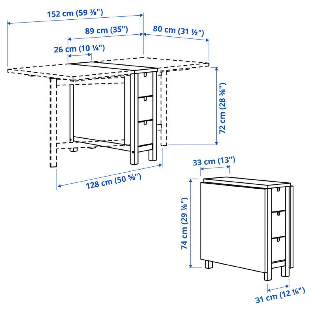 IKEA NORDEN 折りたたみ式テーブル