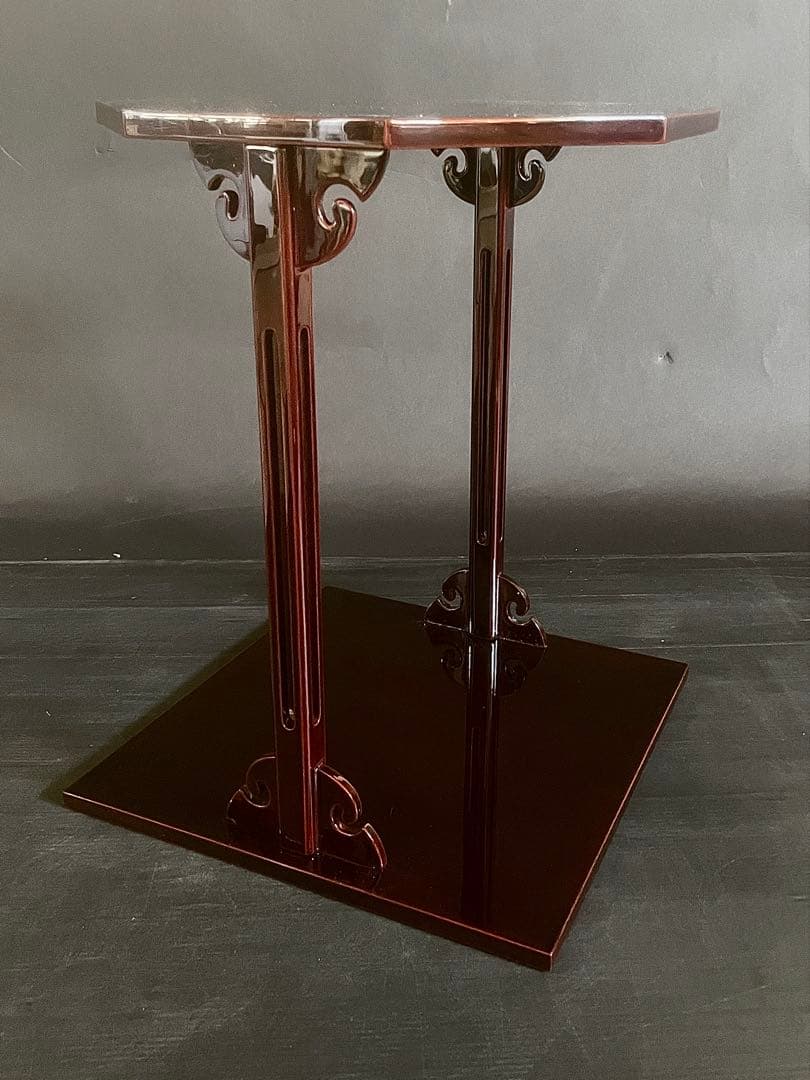 【美品】「母」輪島塗 淡々斎好 寿棚 芳斎 共箱 組立式 茶道具 （402Ｂ）