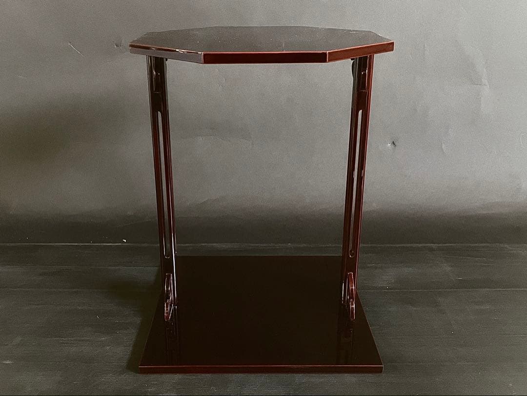 【美品】「母」輪島塗 淡々斎好 寿棚 芳斎 共箱 組立式 茶道具 （402Ｂ）
