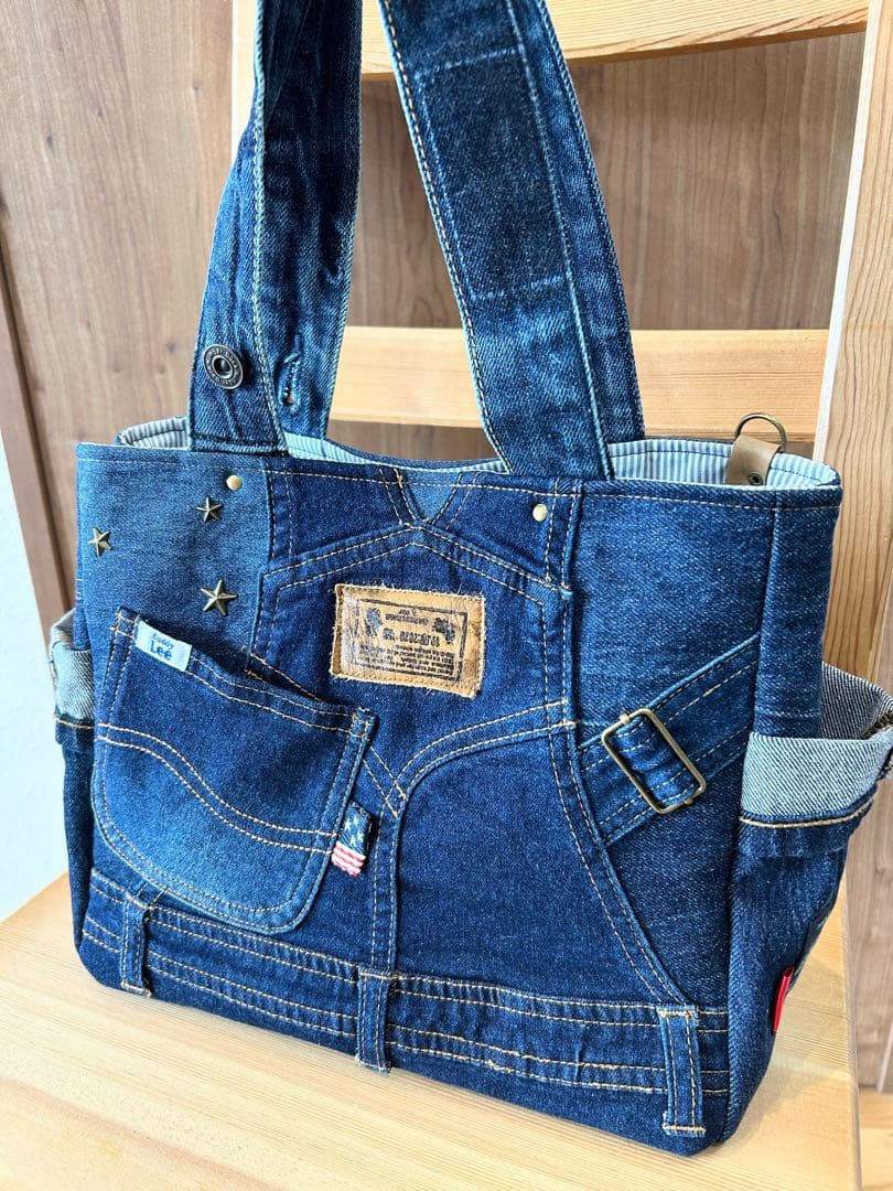 オーバーオールリメイク☆トートバッグ☆BIG