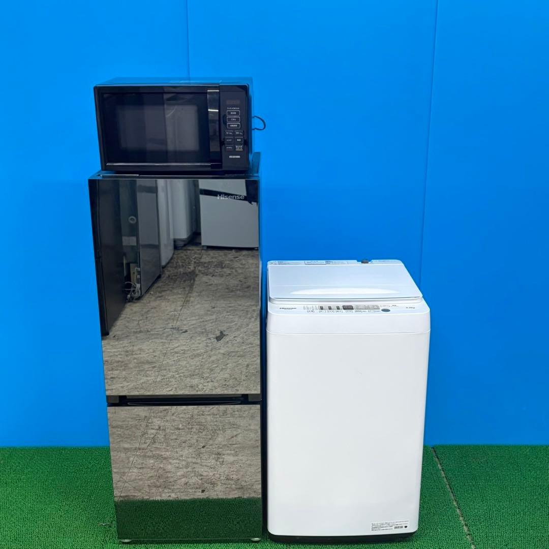 982 大人気　冷蔵庫　ガラスパネル　洗濯機　5.5キロ　新生活応援家電セット