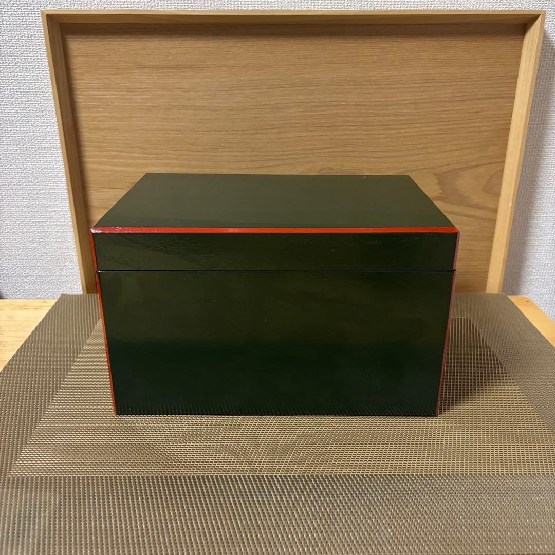 茶道具セット 緑と赤の木製