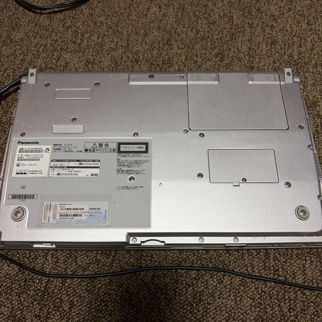 Windowsノート本体 Panasonic CF-B10 Corei5 8GB SSD Win11Pro