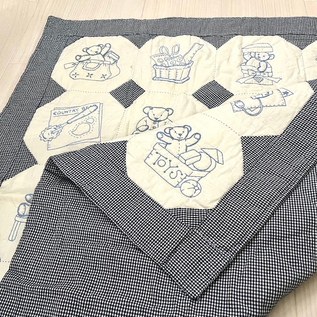 ホビーラホビーレ　カントリー　ベア　刺繍キルト　96×96