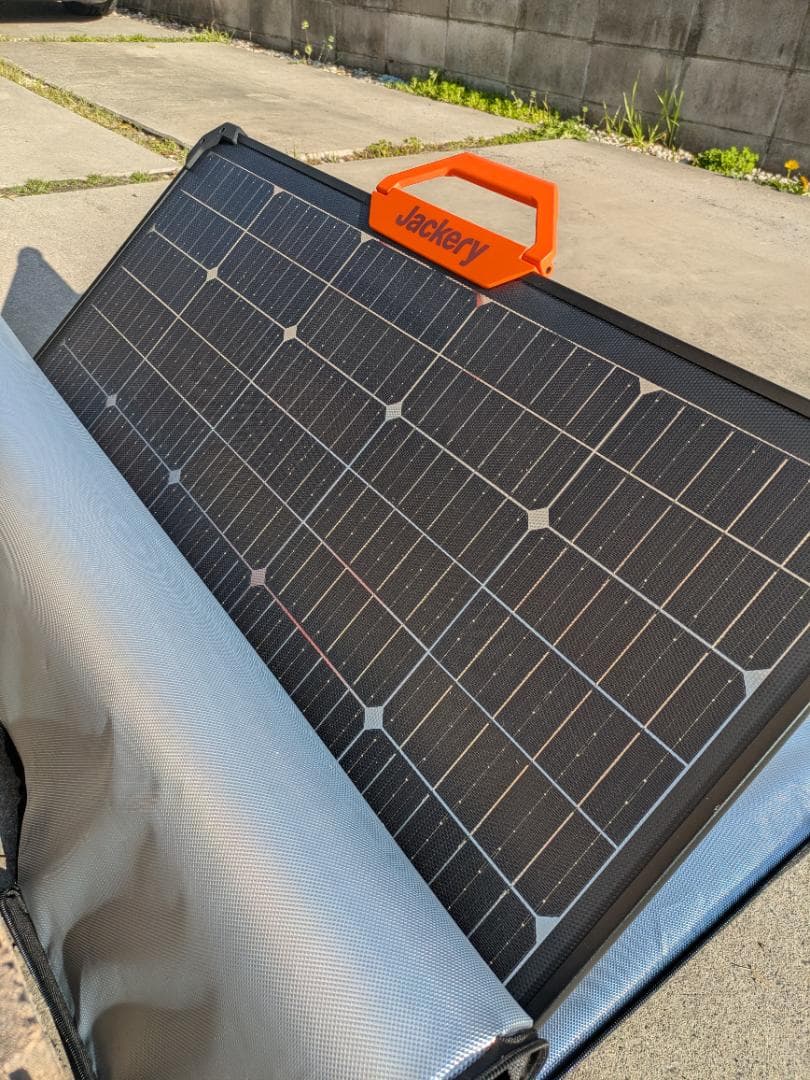 ほぼ未使用JackerySolarSage80両面発電ソーラーパネルIP68防水