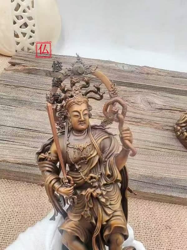 【修縁堂】 真言宗 法器 青銅着色 水の日 隠してもいい