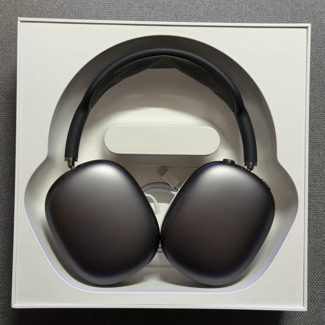 【美品】Airpods Max 初代　ライトニング　AUX・アラミドカバー付き