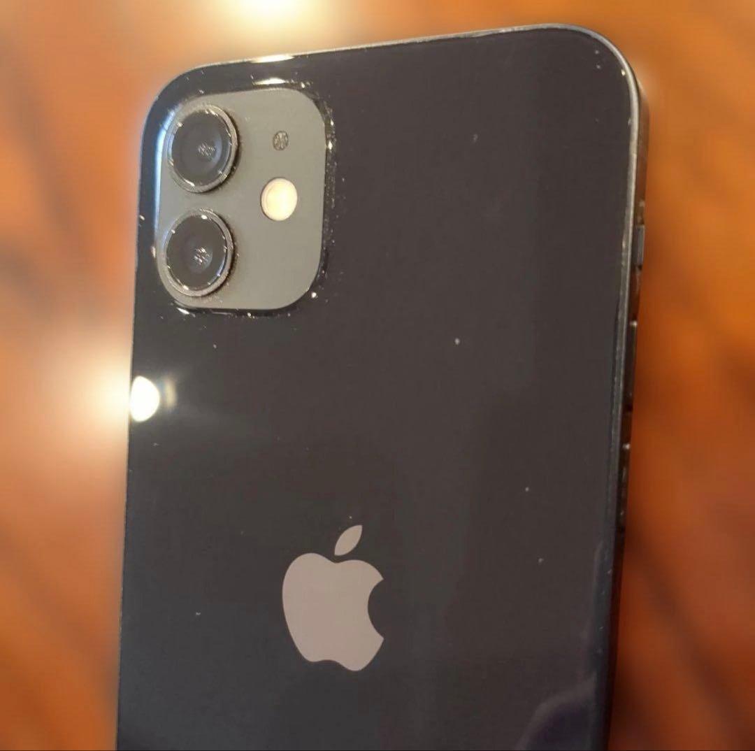【美品！】iPhone12 64GB 本体（ブラック）箱　充電ケーブル付属