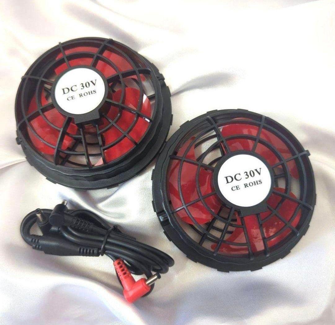 空調服 バッテリーファンセット 30V パワフル40000mAh 暴風ファン