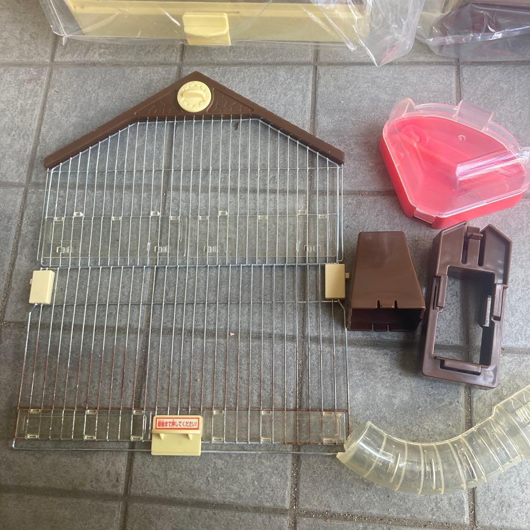 【2点セット】パピプペット スカイバルコニーハウス+ハムスター飼育用品セット
