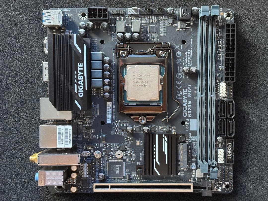 マザーボードH370 + CPU Core i7-8700K セット