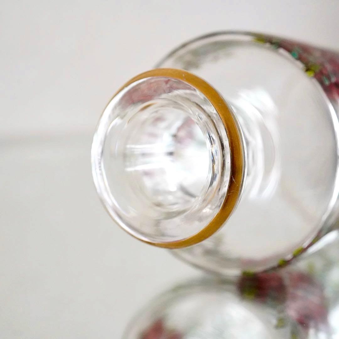 美品★極希少 オールドバカラ BACCARAT 香水瓶 L 薔薇文 ルビーの指輪