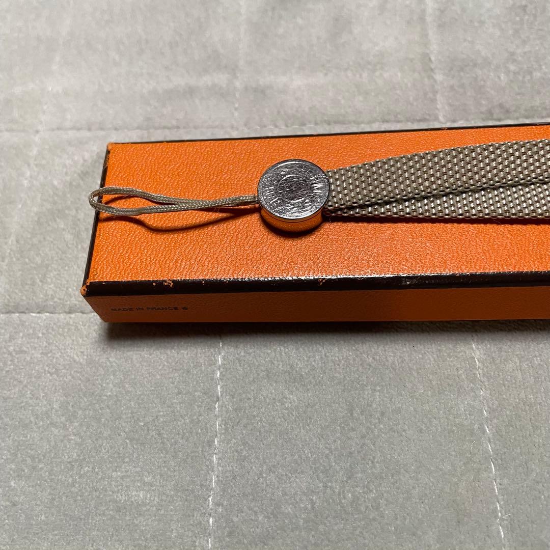HERMES シルバーベージュメッシュストラップ