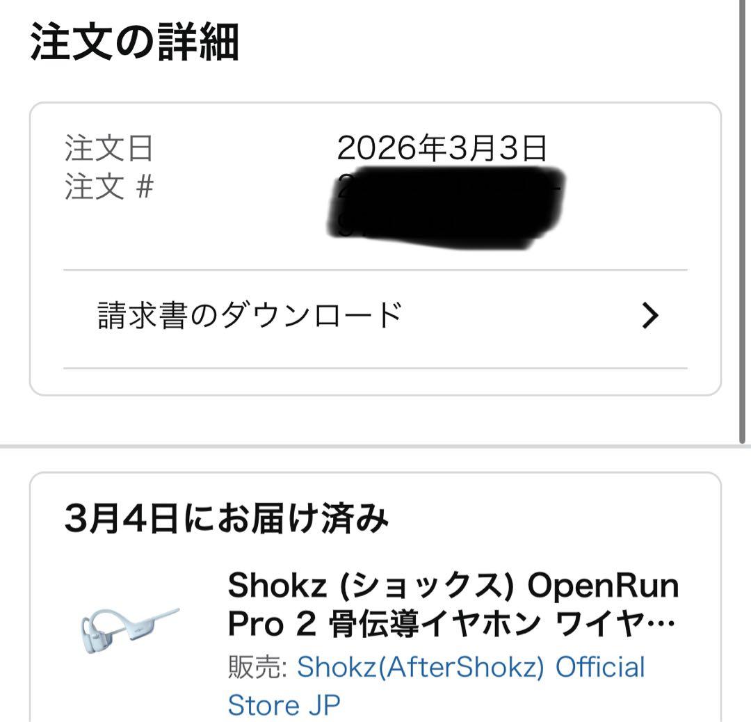 【3月購入】OPENRUN PRO2骨伝導イヤホン　スカイブルー
