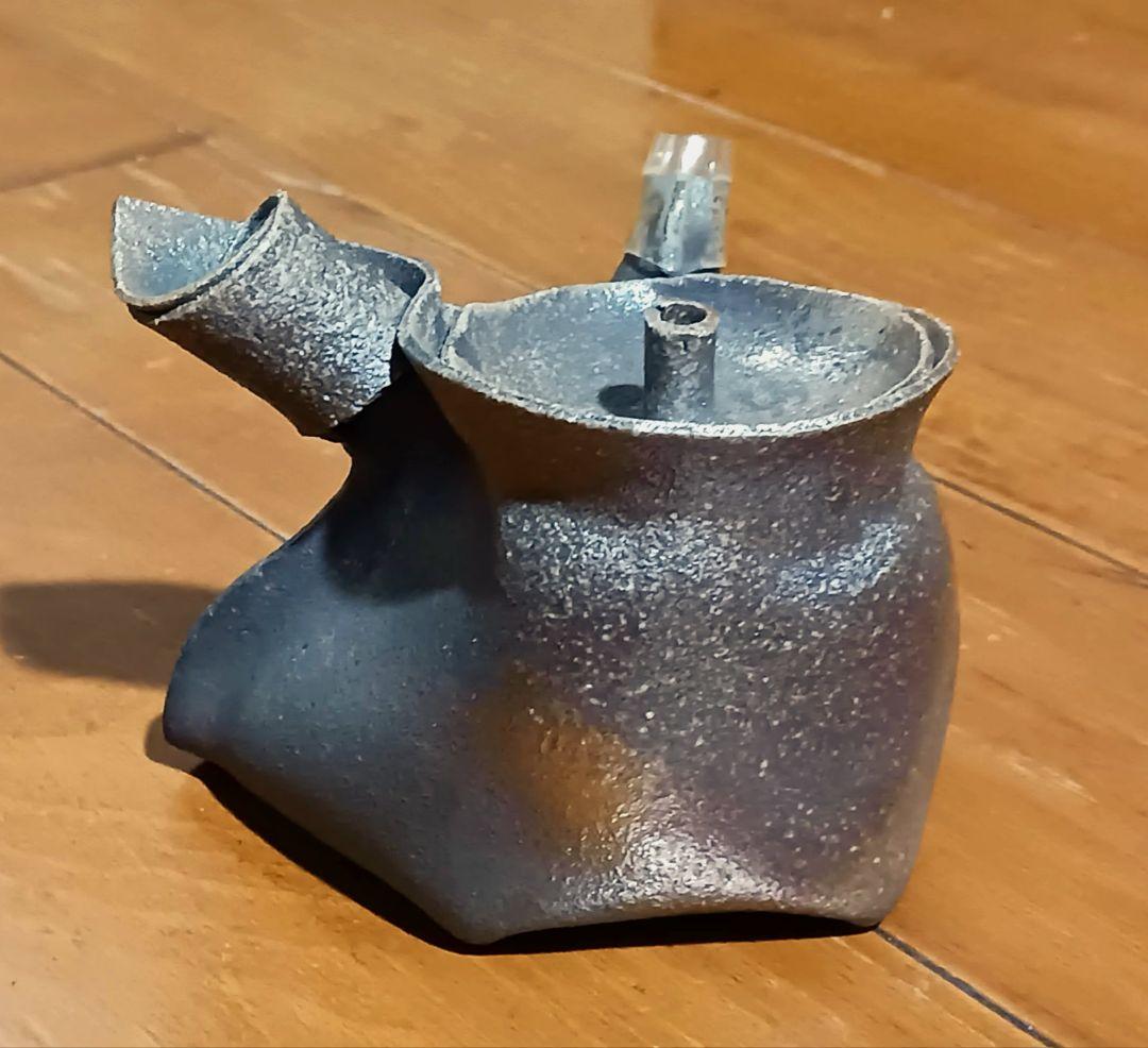 林克次 萬古焼 茶器急須 手捻り タタラ技法 アート芸術 軽量150g