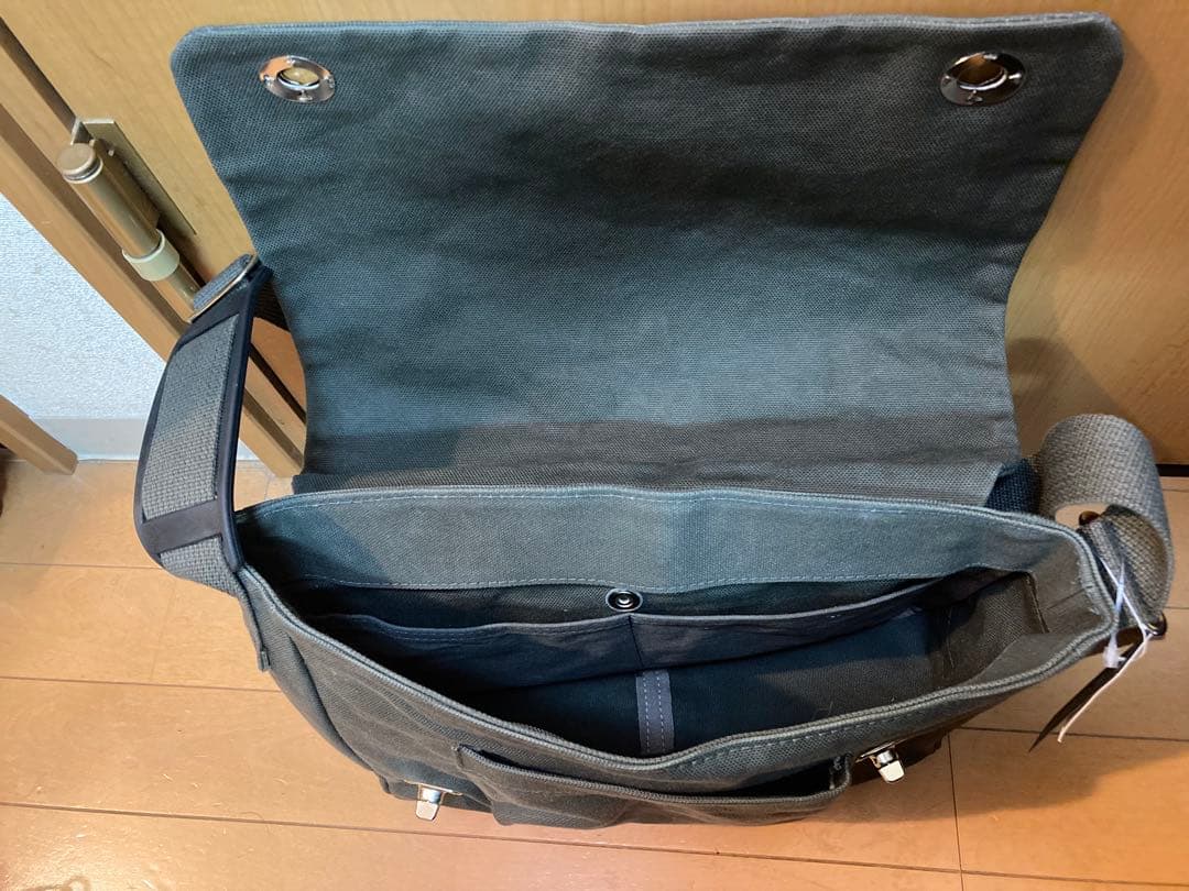 日乃本帆布　帆布製A4ひねりショルダーM オリーブ