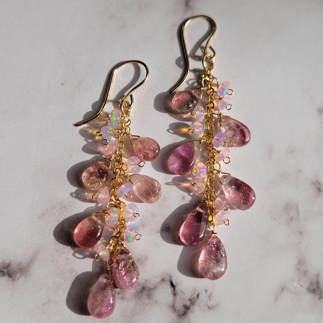 のんたん様 桜色♡♡ ロングピアス
