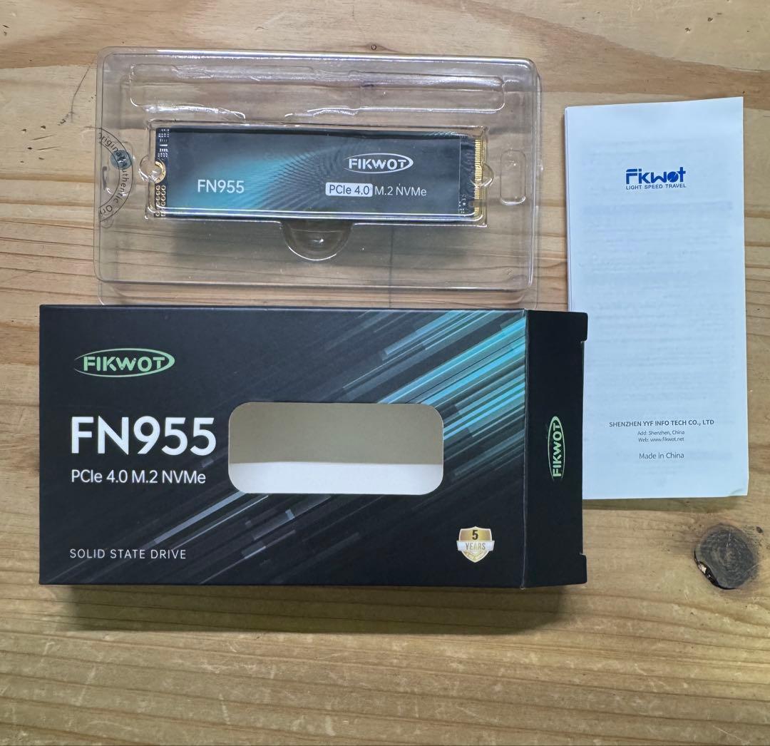 FIKWOT FN955 2TB NVMe SSD M.2 使用時間14時間