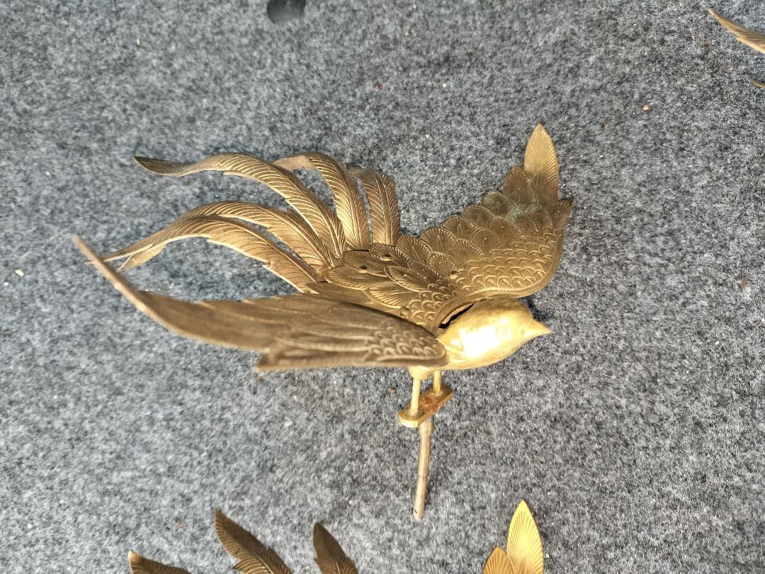真鍮・金メッキ　小鳥