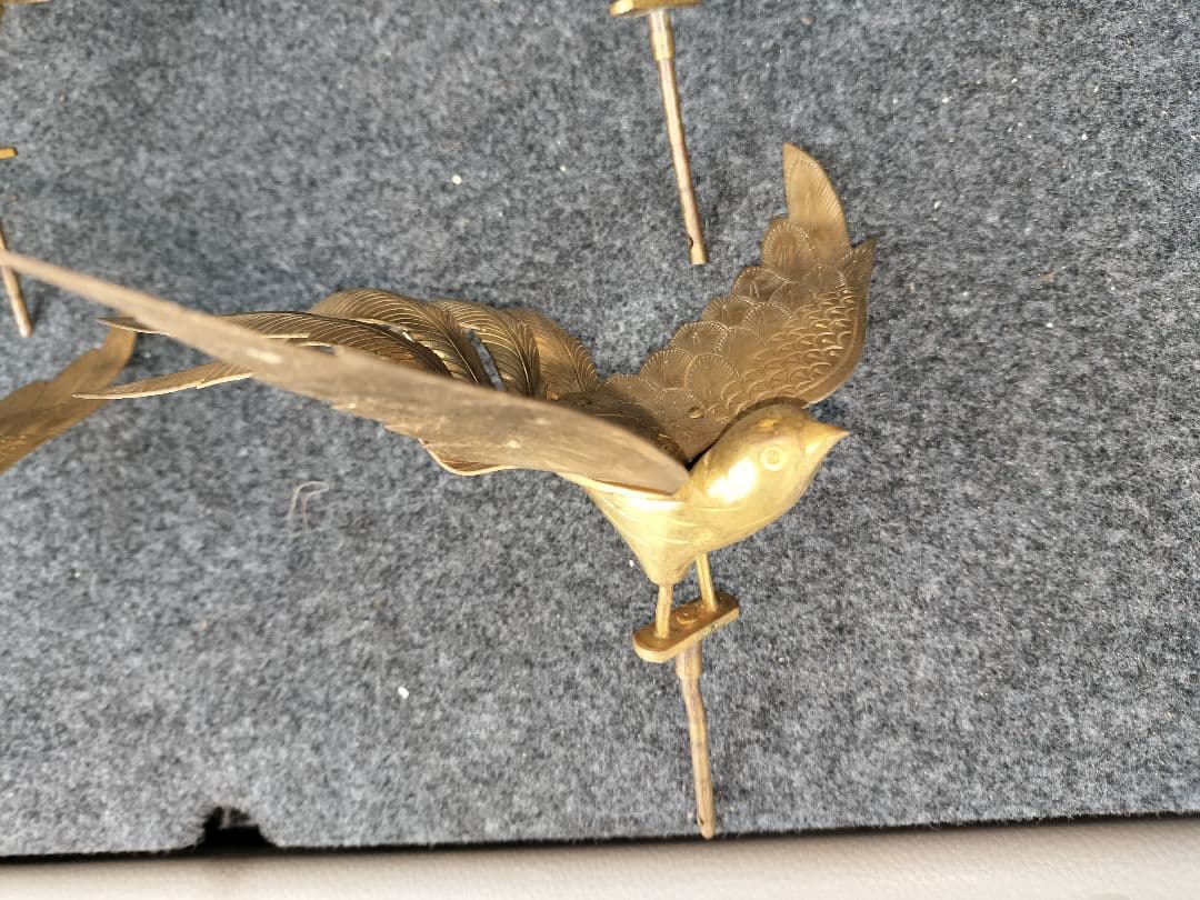 真鍮・金メッキ　小鳥