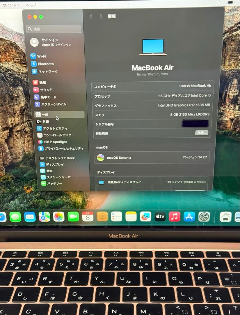 2019年ゴールドアップルApple MacBook Retina Corei5