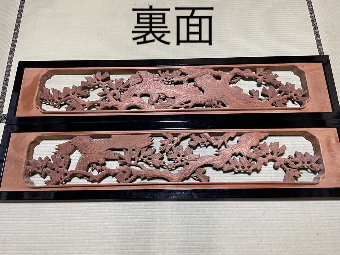 ＊直接引き取り限定　欄間　井波彫刻　辰造作　松と鷹　気になる方はコメント願います